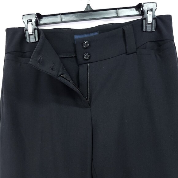 Piazza Sempione Pants Womens 40 Chelsea Black Wool Blend Made Italy Straight Leg - Picture 3 of 13